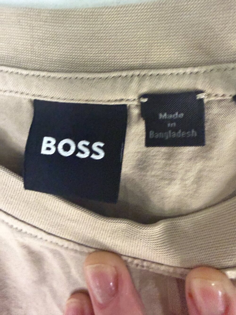BOSS Hugo Boss/ RTR Epka Ruched Cotton Top – Light Beige/Pumice – S- MSRP $139 - Picture 7 of 16